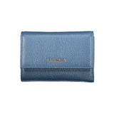 Coccinelle Blu Leather Wallet for Women - Metallic Soft Design