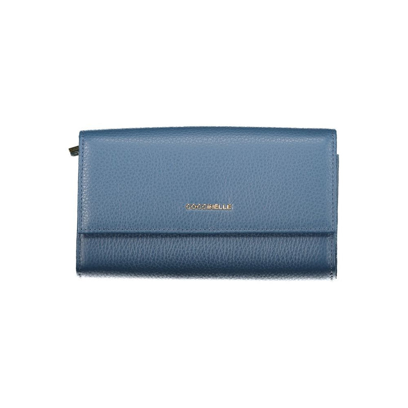 Coccinelle Blue Leather Women Wallet - Elegant and Functional