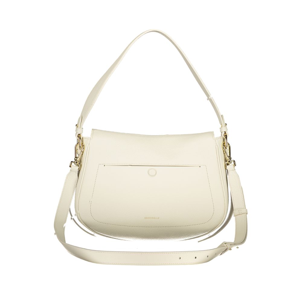 Coccinelle Bianco Pelle Women Handbag - Timeless Elegance