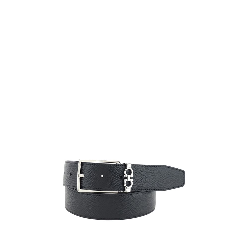 Ceinture classique en cuir noir Ferragamo