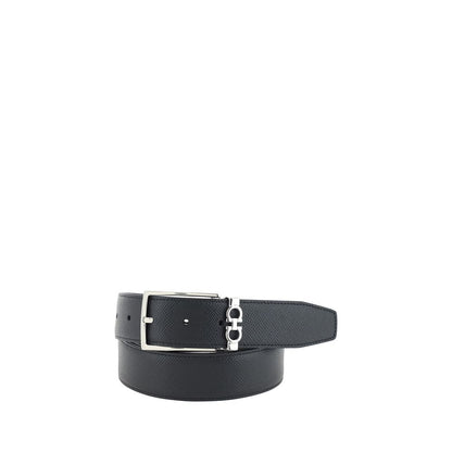 Ceinture classique en cuir noir Ferragamo