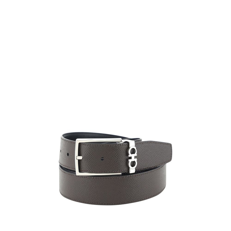 Ceinture classique en cuir noir Ferragamo