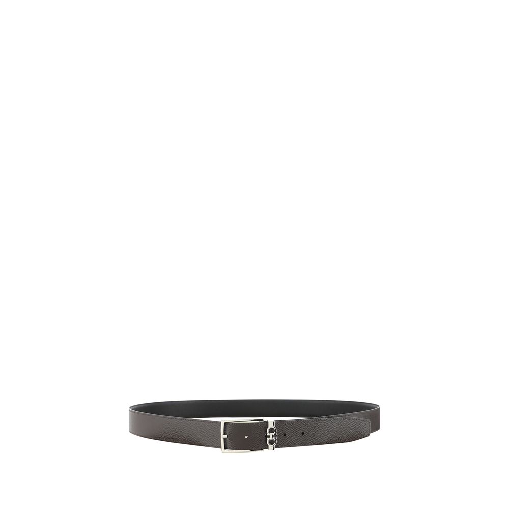 Ceinture classique en cuir noir Ferragamo
