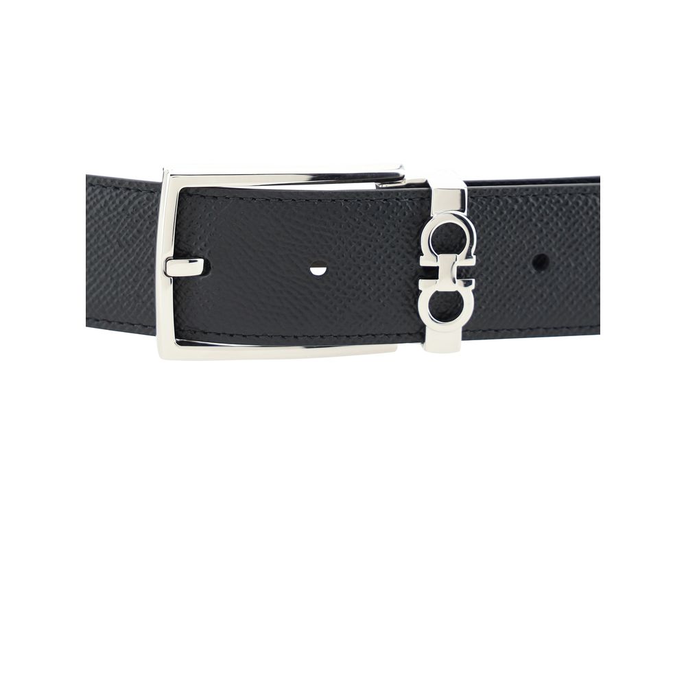Ceinture classique en cuir noir Ferragamo