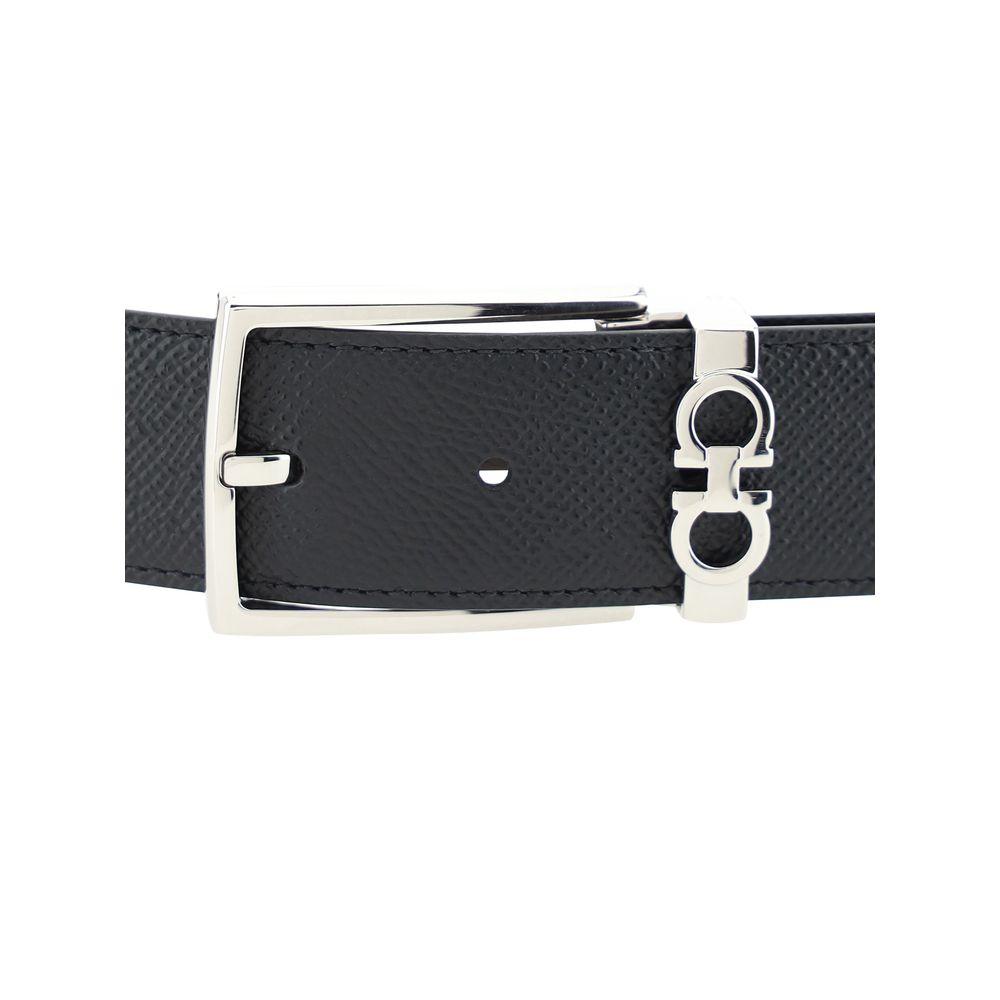 Ceinture classique en cuir noir Ferragamo