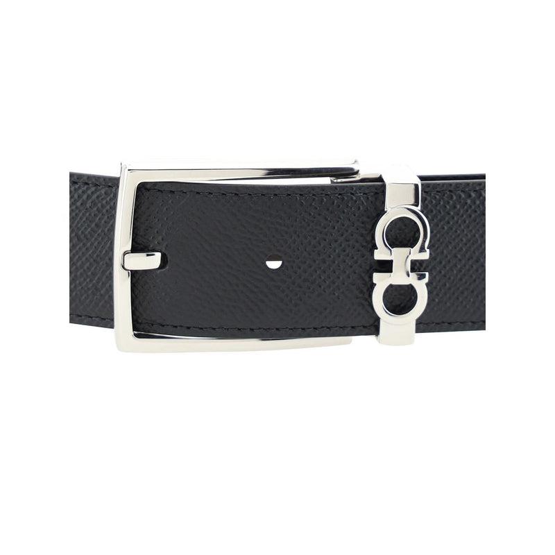 Ceinture classique en cuir noir Ferragamo
