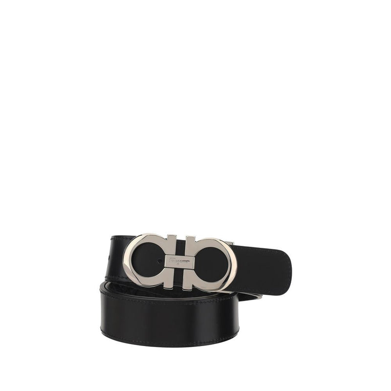 Ferragamo Zwart Kalfsleer Bos Taurus Riem