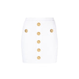 Balmain White Polyester Mini Skirt for Women