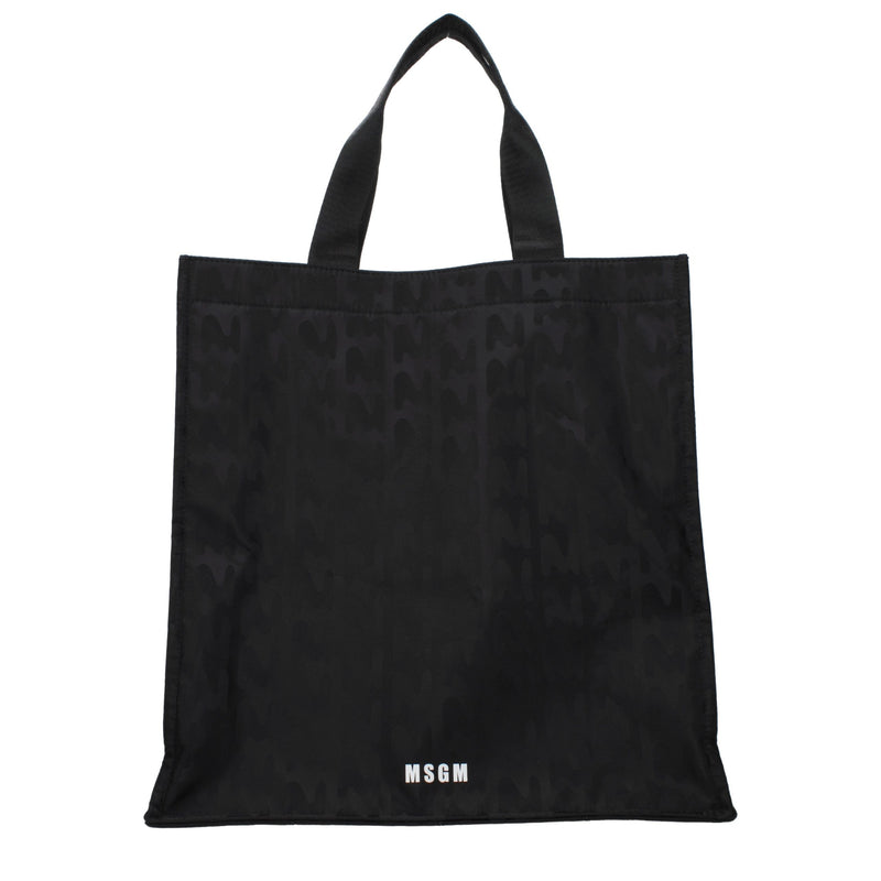 MSGM Black Fabric Handbag - Stylish and Versatile