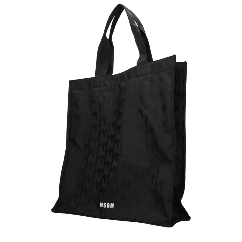 MSGM Black Fabric Handbag - Stylish and Versatile