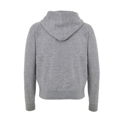 Sweat à capuche gris en coton Tom Ford