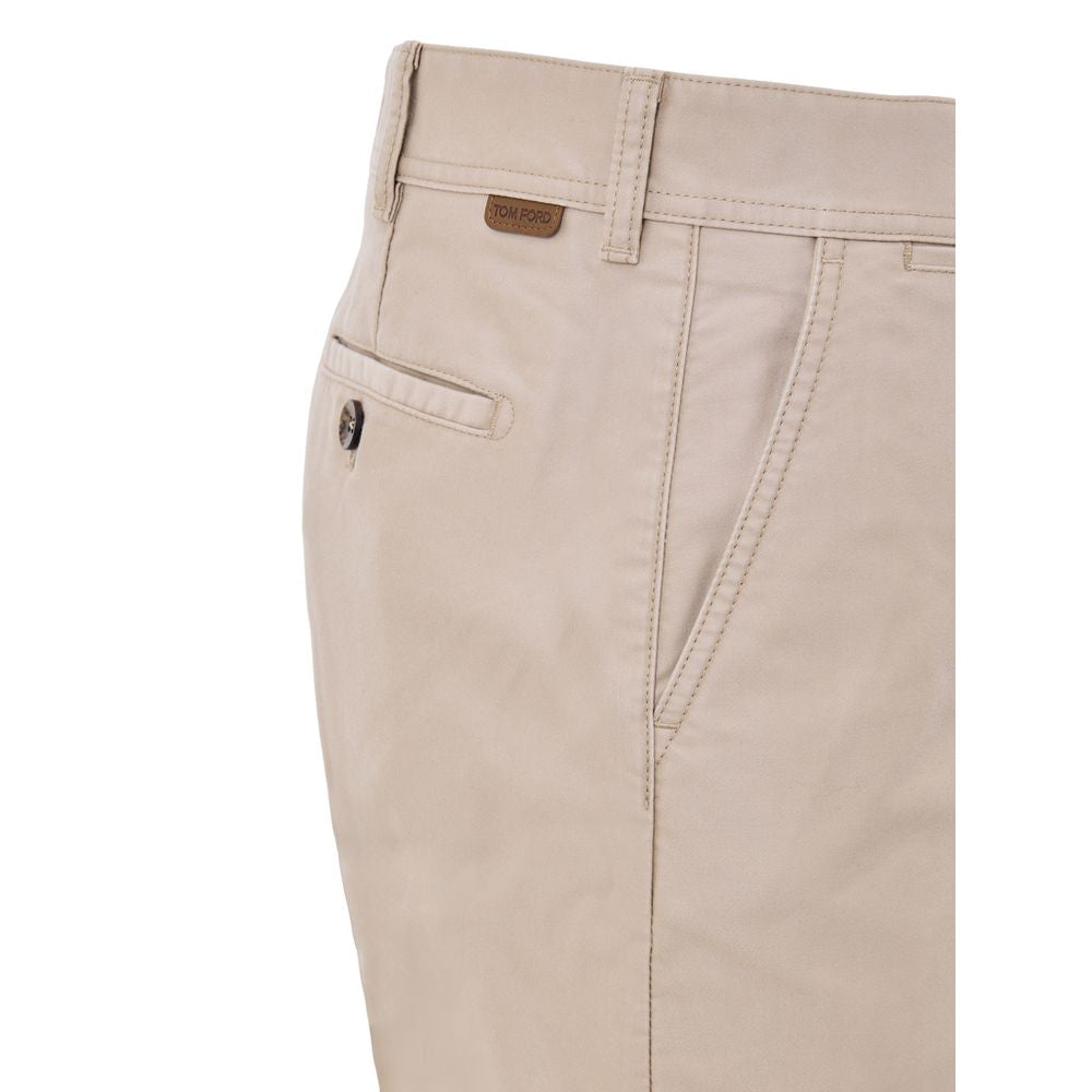 Pantalon chino en coton beige Tom Ford
