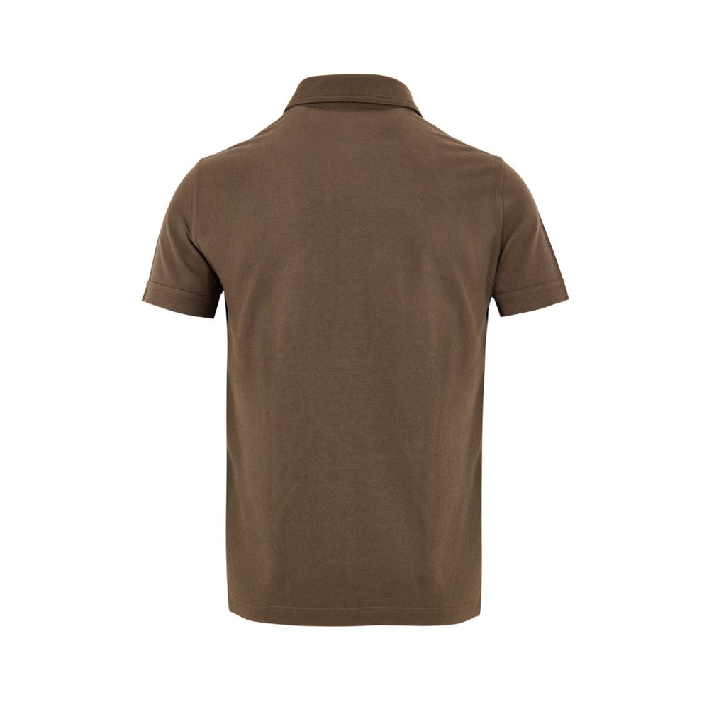 Polo en coton marron Tom Ford