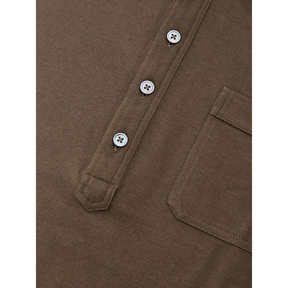 Polo en coton marron Tom Ford