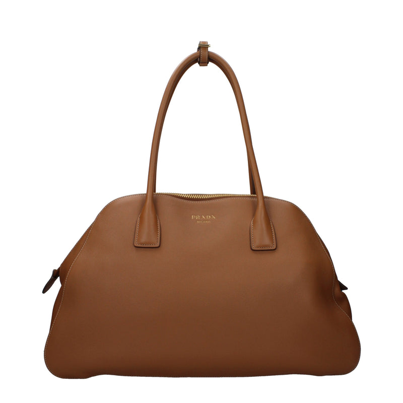 Prada Brown Leather Shoulder Bag - Elegant and Timeless Design