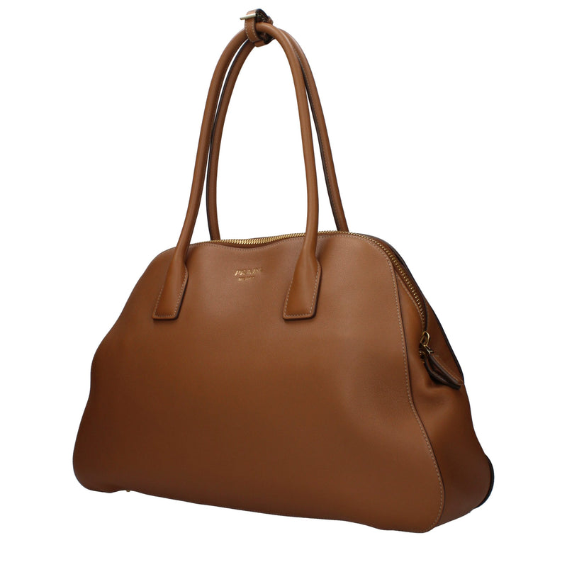 Prada Brown Leather Shoulder Bag - Elegant and Timeless Design