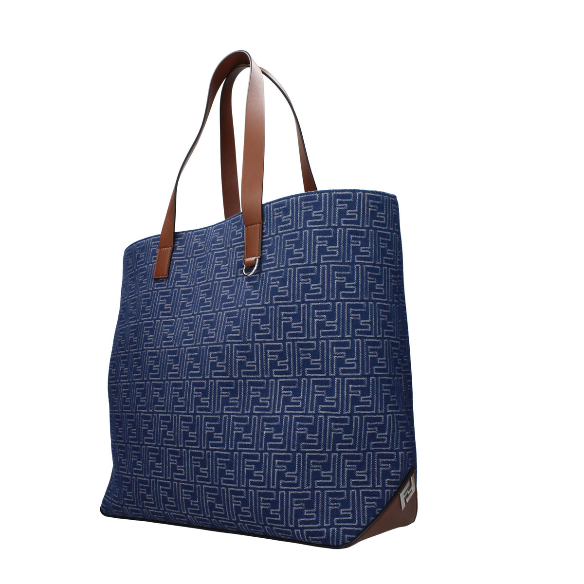 Sac bandoulière Fendi en tissu bleu