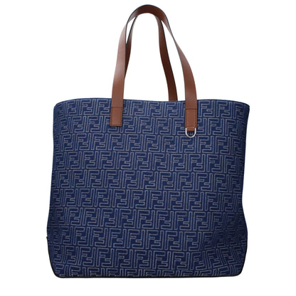 Sac bandoulière Fendi en tissu bleu