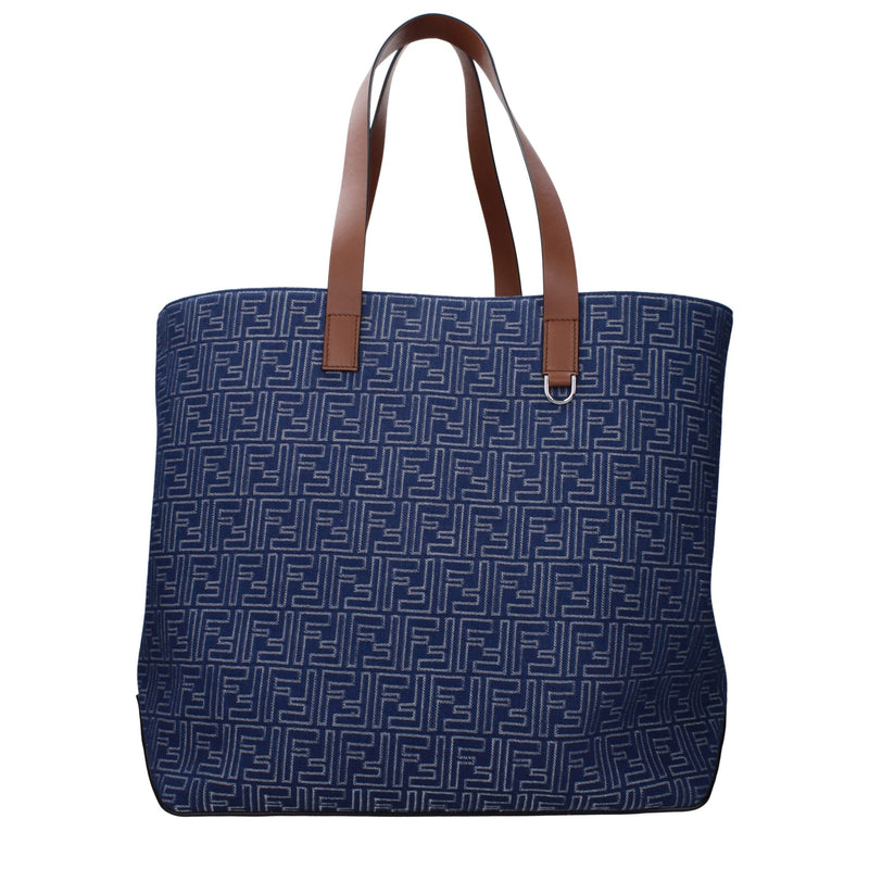 Sac bandoulière Fendi en tissu bleu