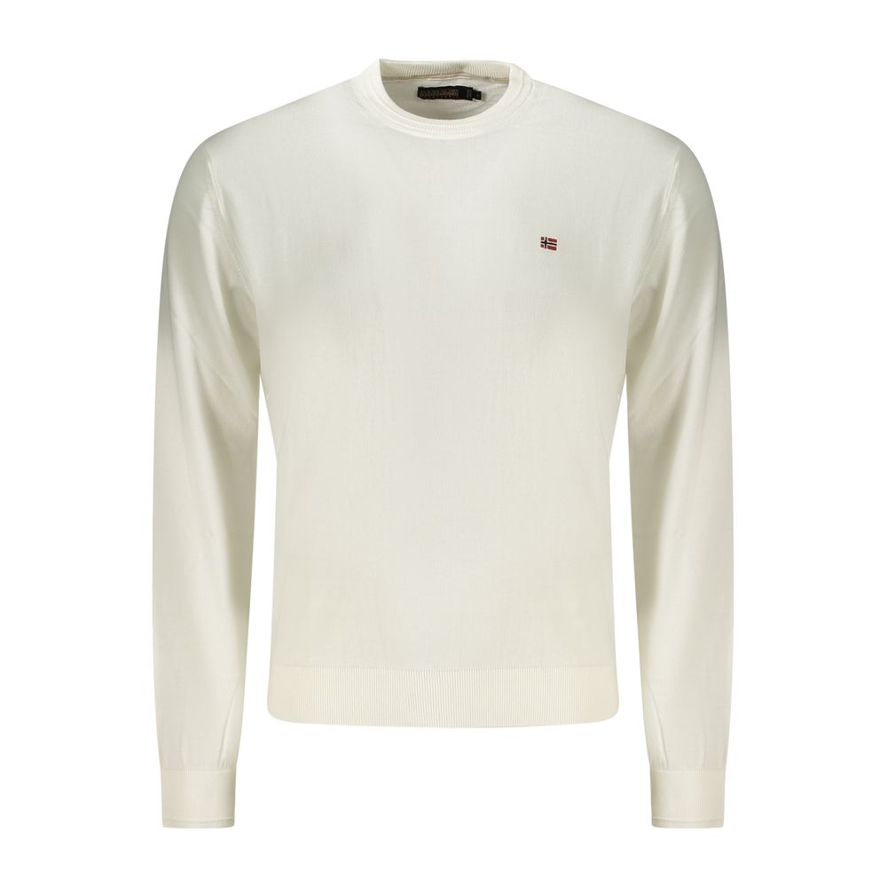 Napapijri White Cotton Men Shirt - Casual Elegance