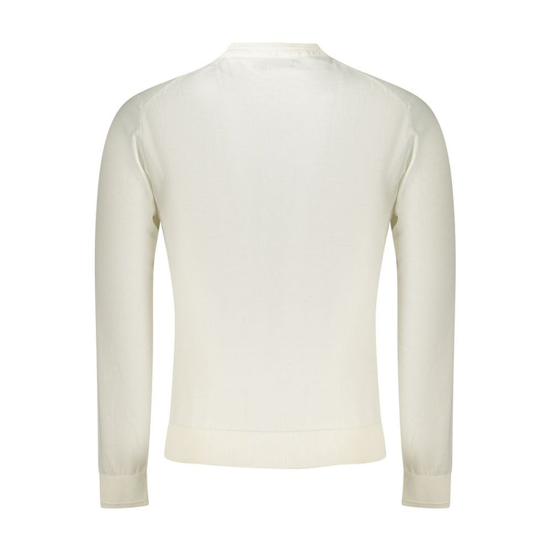Napapijri White Cotton Long-Sleeved Men’s T-Shirt