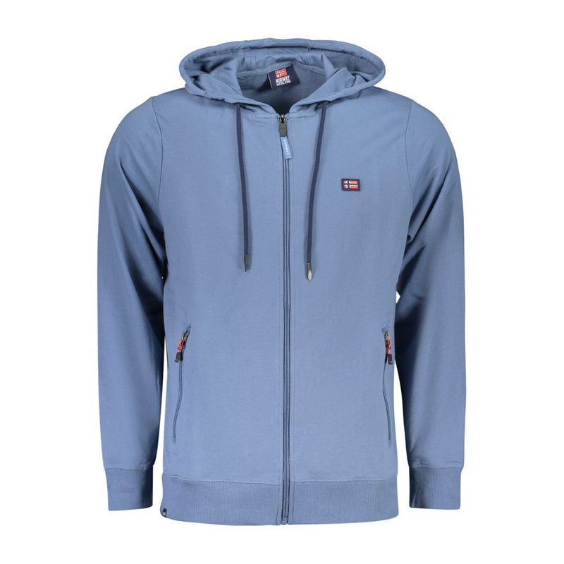 Noorwegen 1963 "Blauw katoenen herentrui met capuchon"