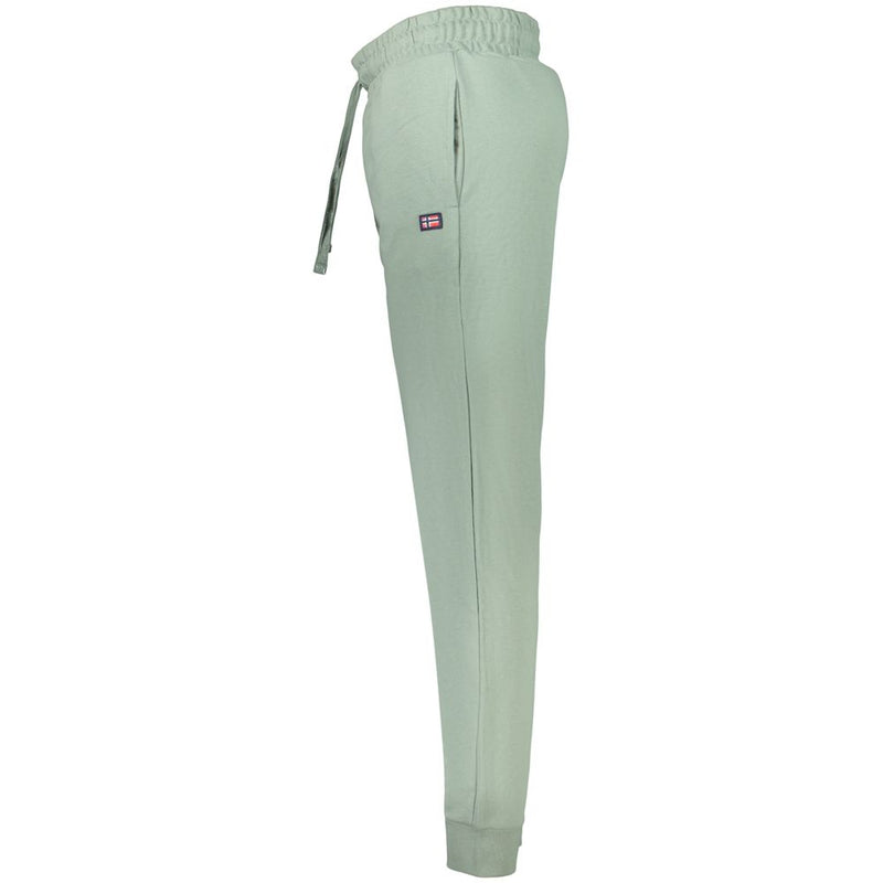 Norway 1963 Green Cotton Joggers - Comfortable Workout Pants