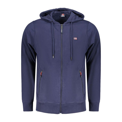 Norvège 1963 Sweat à Capuche Homme en Coton Bleu