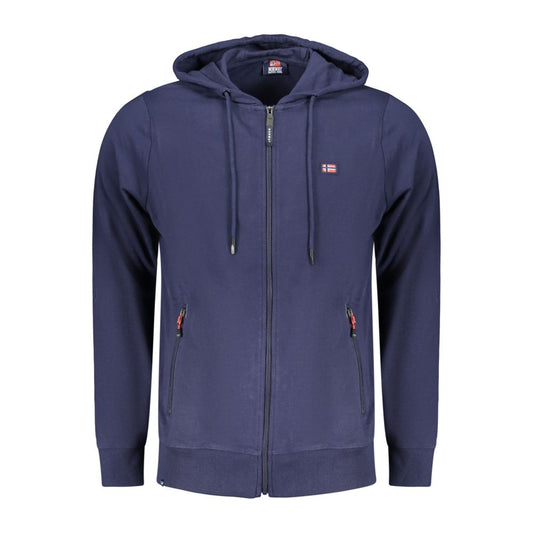 Noorwegen 1963 Blauwe Katoenen Heren Hoodie
