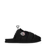 Moncler Black Fabric Slippers for Women