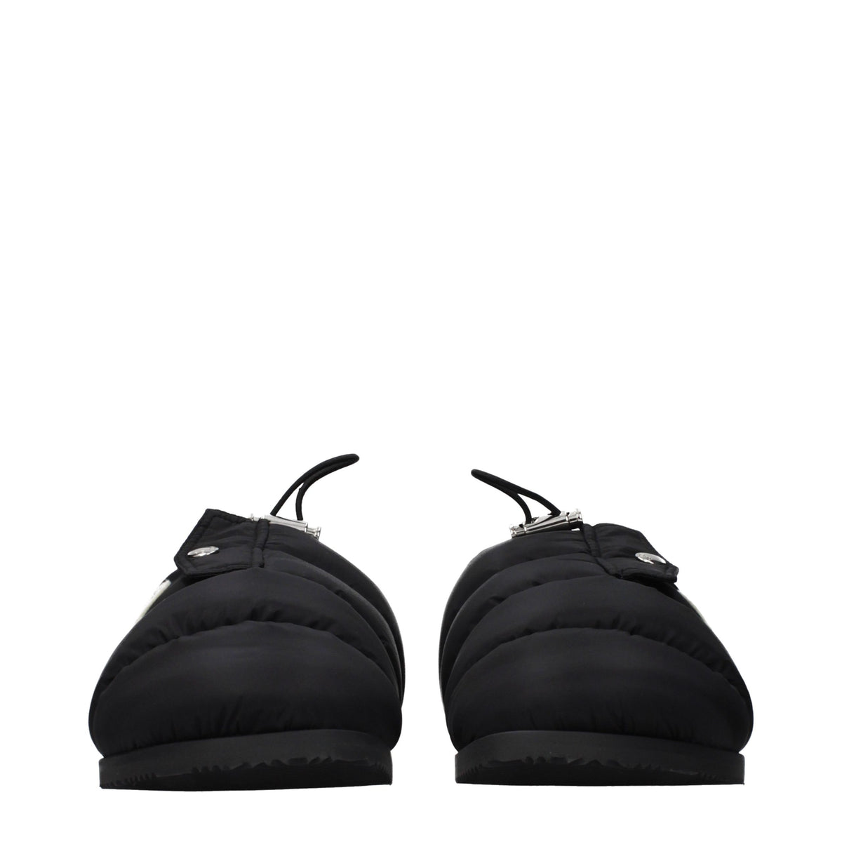 Moncler Black Fabric Slippers for Women