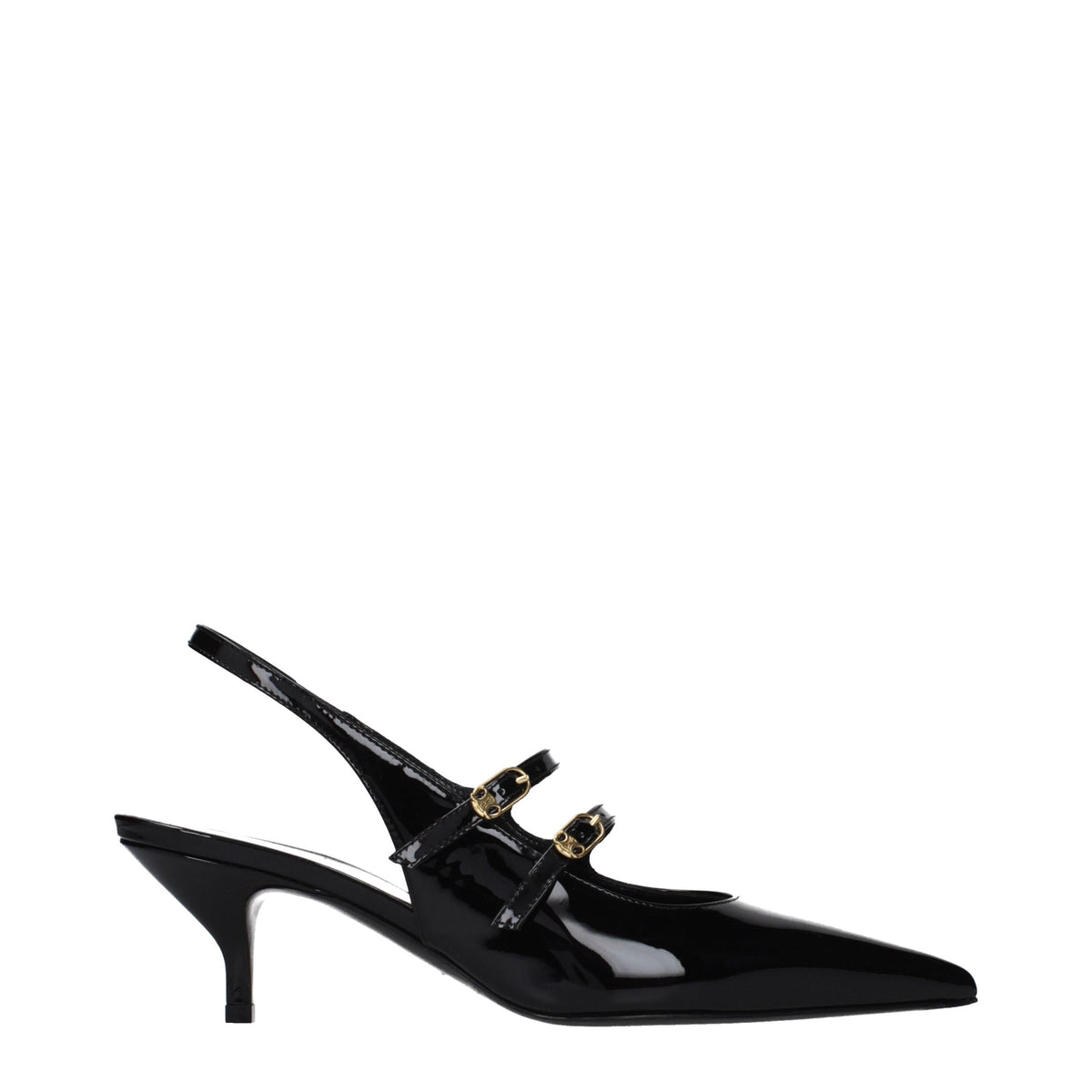 Celine Black Leather Sandals for Women
