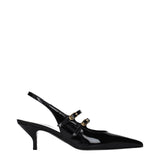 Celine Black Leather Sandals for Women