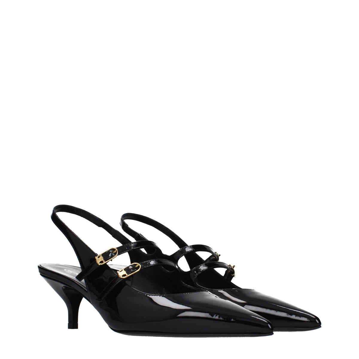 Celine Black Leather Sandals for Women