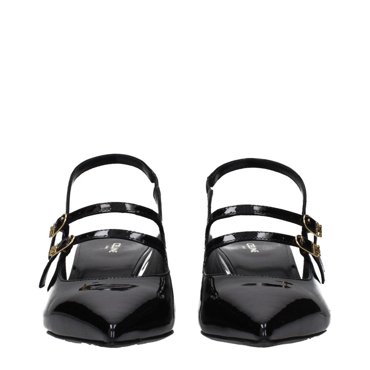 Celine Black Leather Sandals for Women