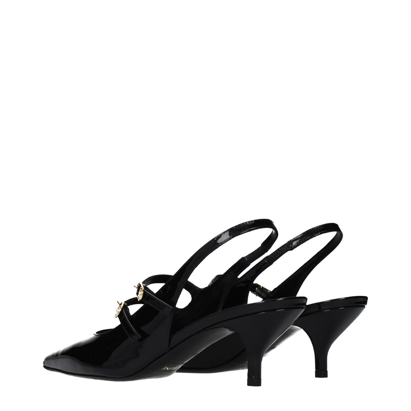 Celine Black Leather Sandals for Women
