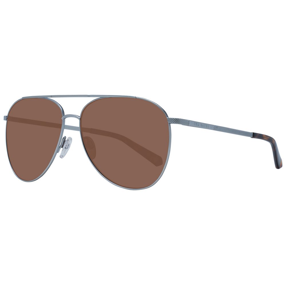 Ted Baker Silver Stainless Steel Aviator Sunglasses