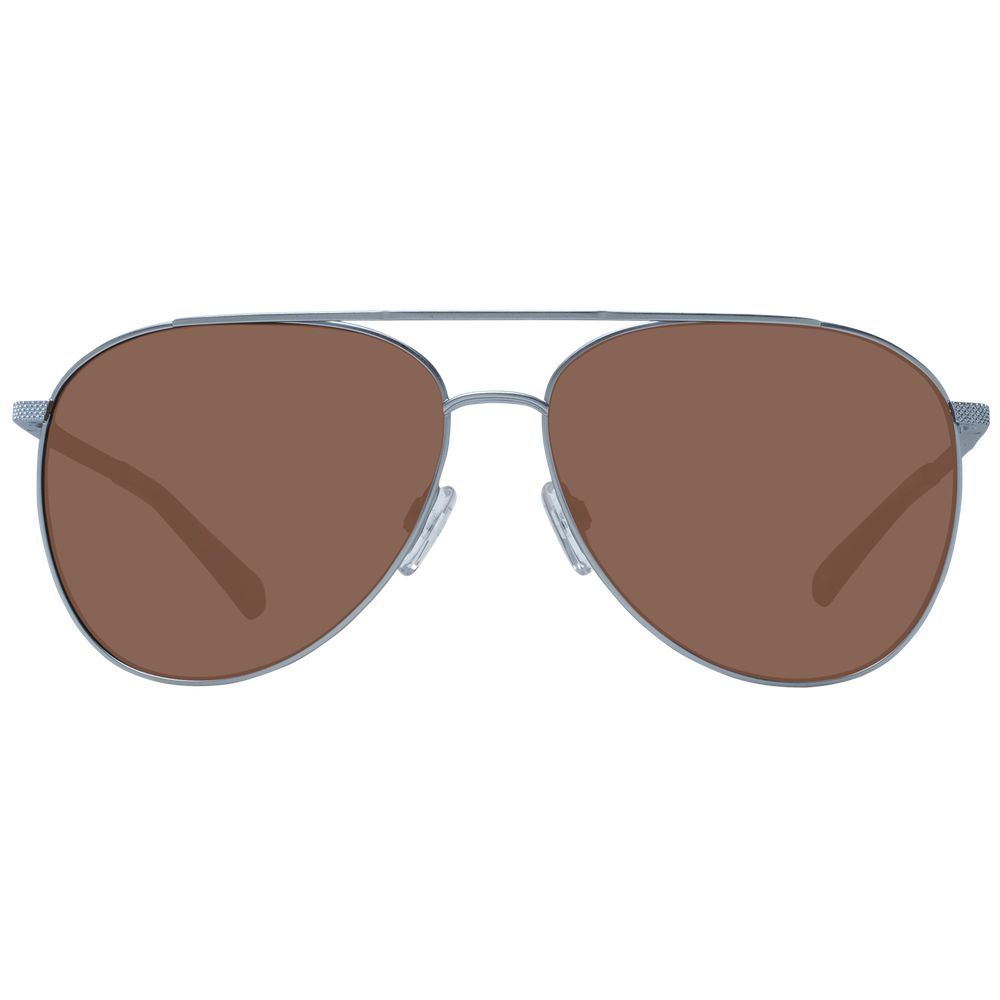 Ted Baker Silver Stainless Steel Aviator Sunglasses