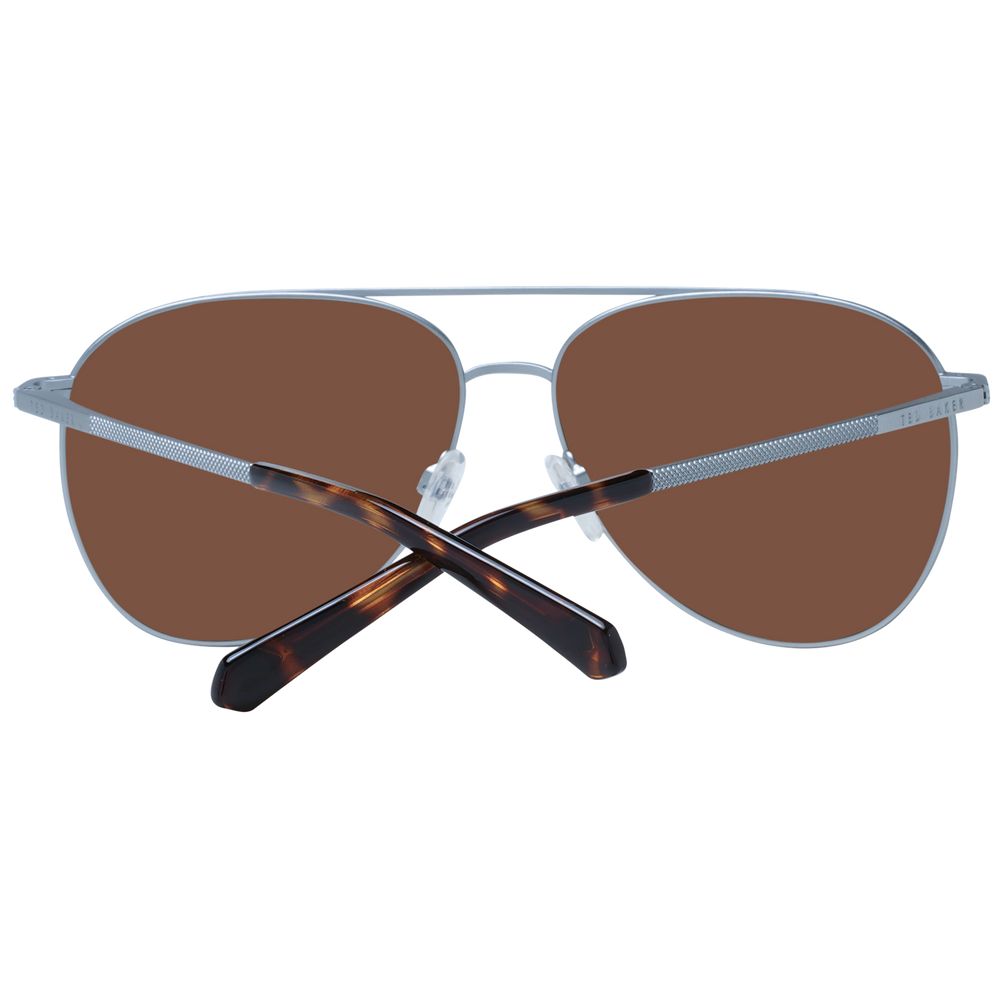 Ted Baker Silver Stainless Steel Aviator Sunglasses