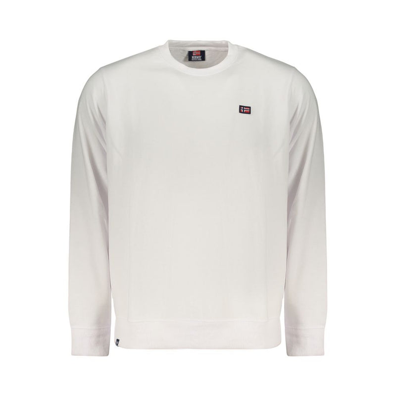 Noorwegen 1963 Bianco Katoenen Heren Sweatshirt