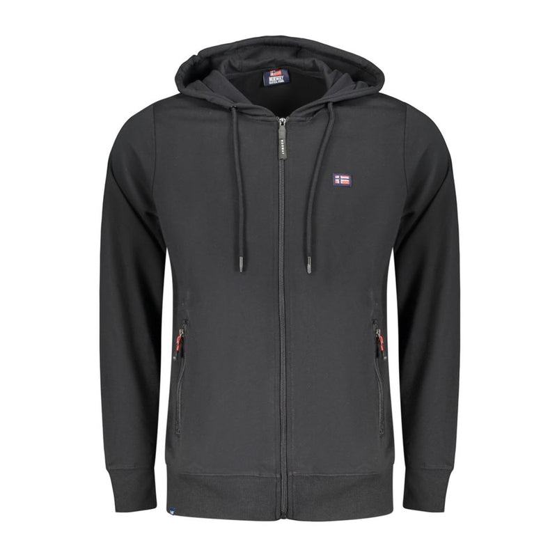 Noorwegen 1963 Zwart Katoenen Herensweatshirt
