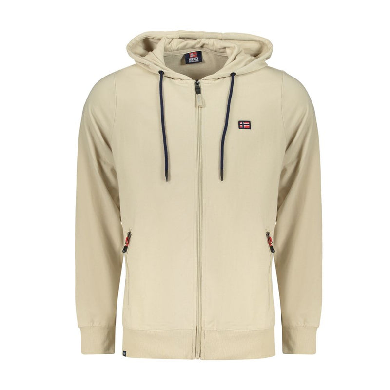 Noorwegen 1963 Beige Katoenen Hoodie voor Heren