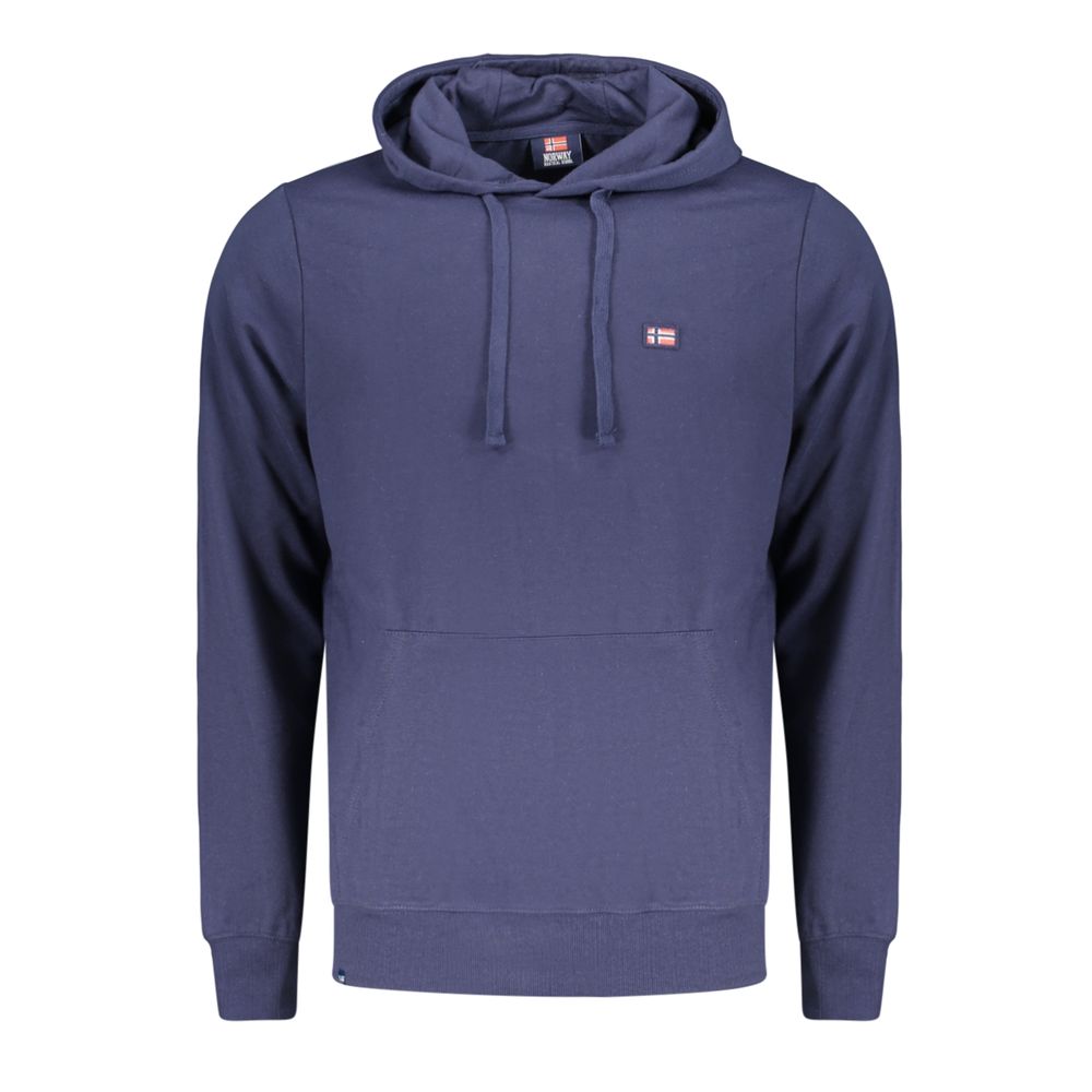 Norvège 1963 Sweat à Capuche Homme en Coton Bleu
