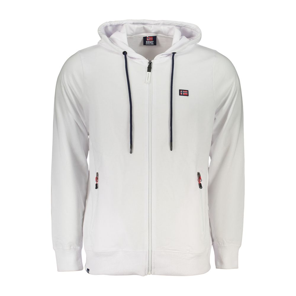 Norway 1963 White Cotton Men's Hoodie Sweatshirt