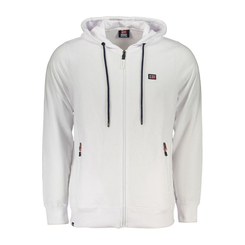 Noorwegen 1963 Witte Katoenen Hoodie voor Heren