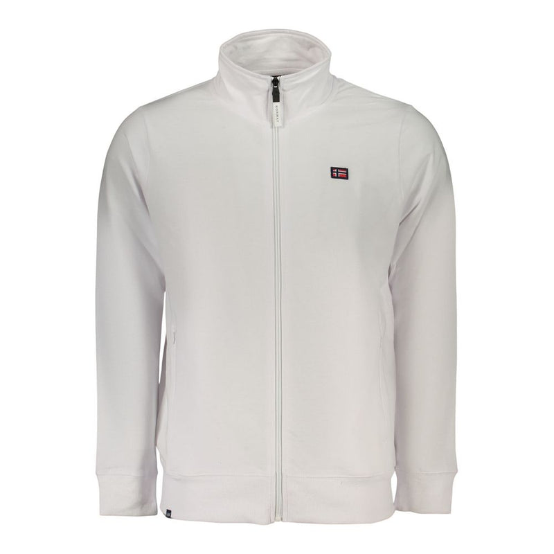 Noorwegen 1963 Bianco Katoenen Heren Sweatshirt