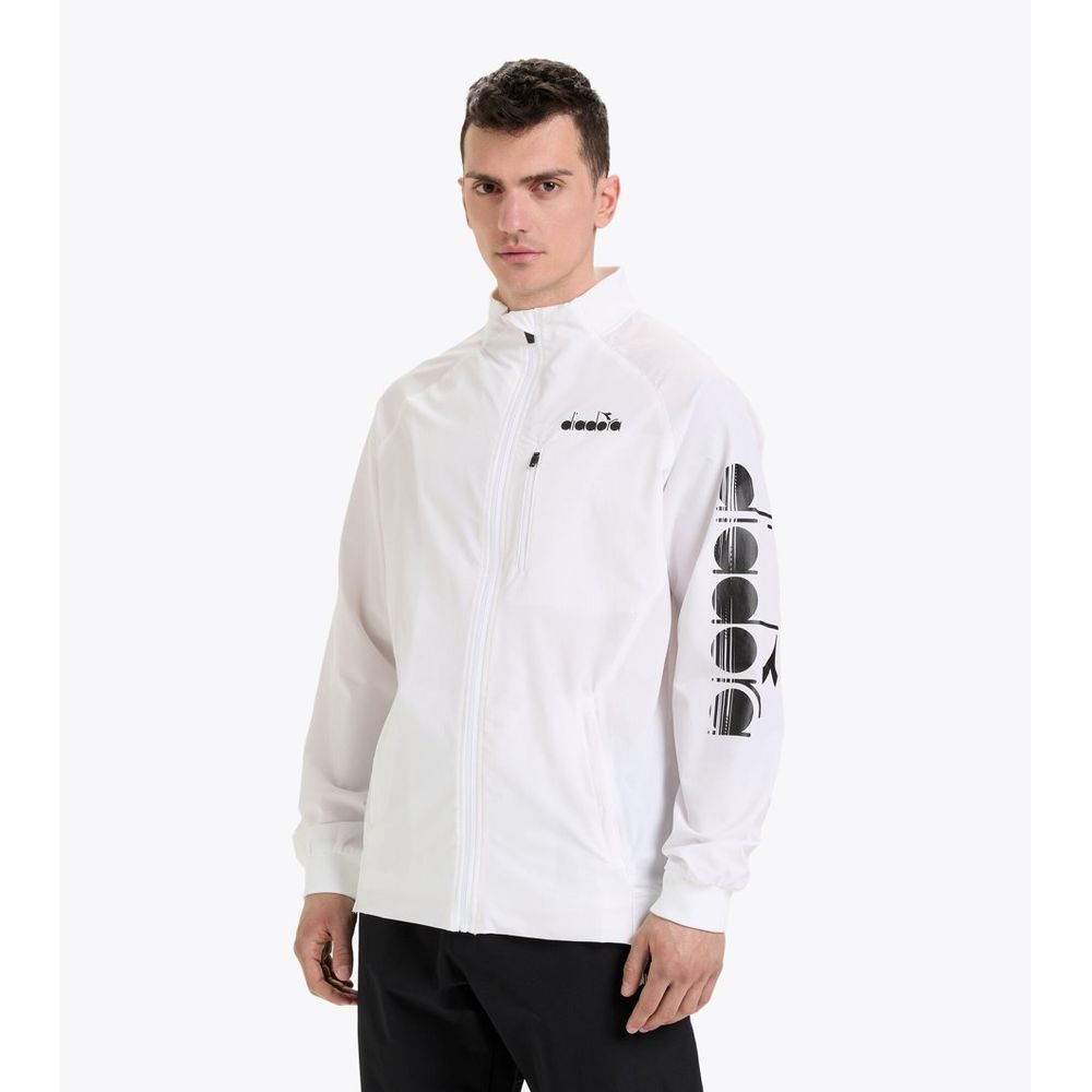 Diadora White Polyamide Shell Jacket - Stylish Windbreaker