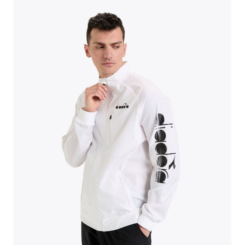 Diadora White Polyamide Shell Jacket - Stylish Windbreaker