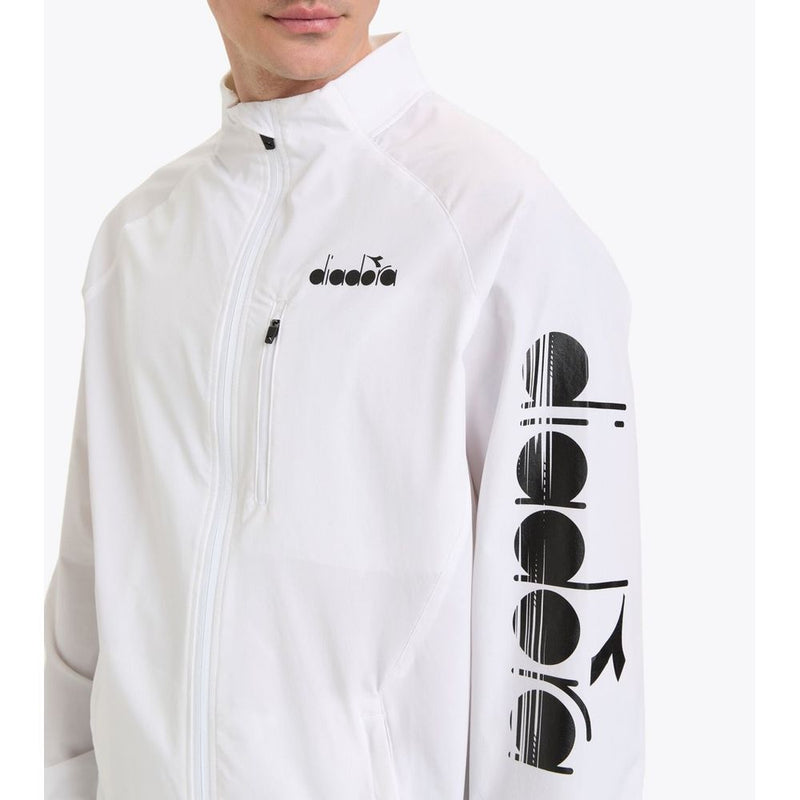 Diadora White Polyamide Shell Jacket - Stylish Windbreaker