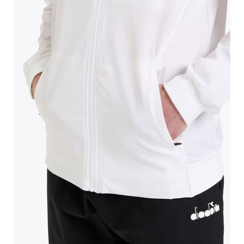 Diadora White Polyamide Shell Jacket - Stylish Windbreaker